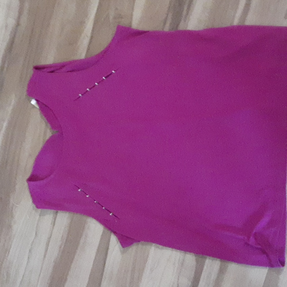 Adrienne Vittadini Fuchsia Sleeveless Top